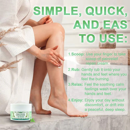 🎁𝐎𝐟𝐟𝐢𝐜𝐢𝐚𝐥 𝐒𝐭𝐨𝐫𝐞: DivGlow® Chillflex Mint Pain Relief Cream  (Treatment for arthritis, neuropathyy, rheumatic diseases, muscle spasms, twitches and sports injuries)