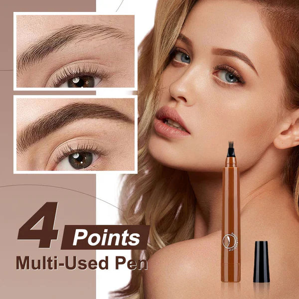 🎁Buy 1 Get 1 Free: Waterproof 4-Tip Beard & Eyebrow Pen✨