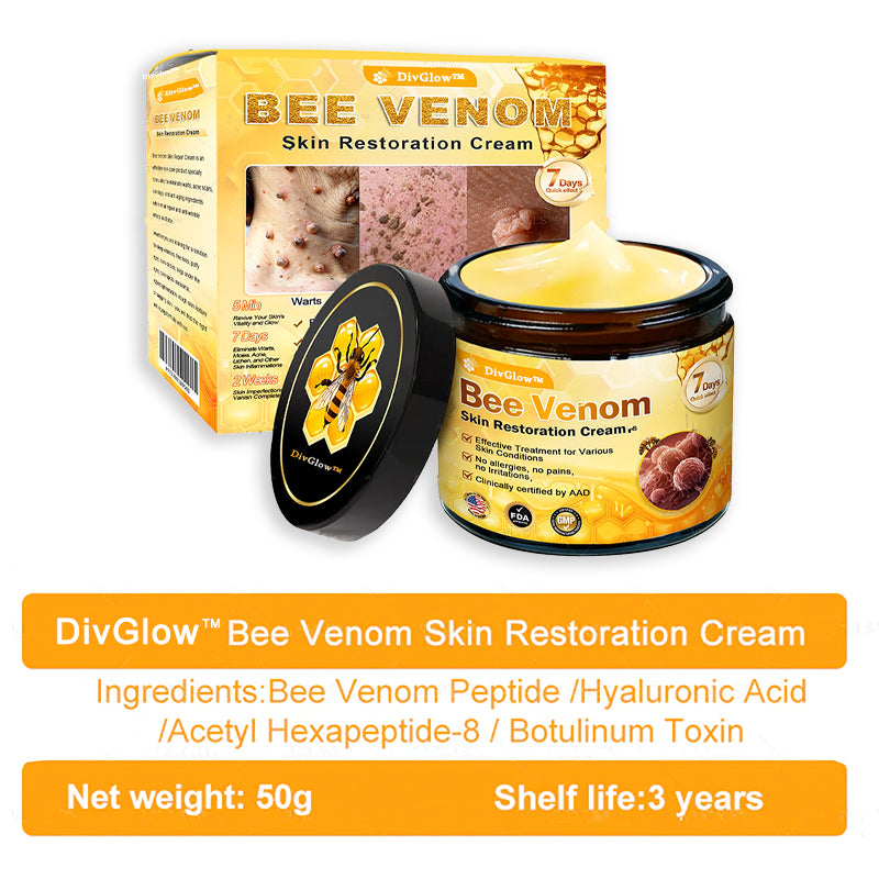 Made and Shipped from USA ✨ DivGlow® Bee Venom Skin Restoration Cream ⏰ LAST DAY 80% OFF