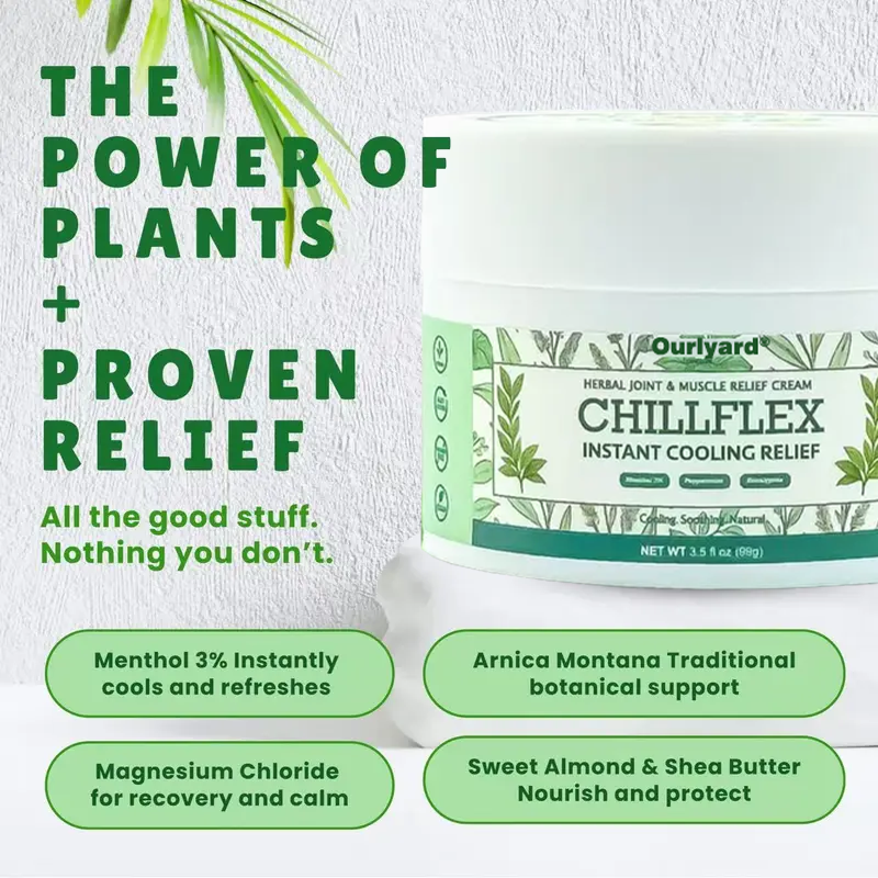 🎁𝐎𝐟𝐟𝐢𝐜𝐢𝐚𝐥 𝐒𝐭𝐨𝐫𝐞: DivGlow® Chillflex Mint Pain Relief Cream  (Treatment for arthritis, neuropathyy, rheumatic diseases, muscle spasms, twitches and sports injuries)