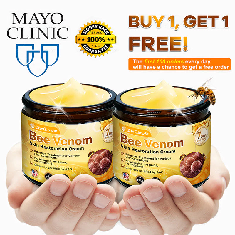 Made and Shipped from USA ✨ DivGlow® Bee Venom Skin Restoration Cream ⏰ LAST DAY 80% OFF
