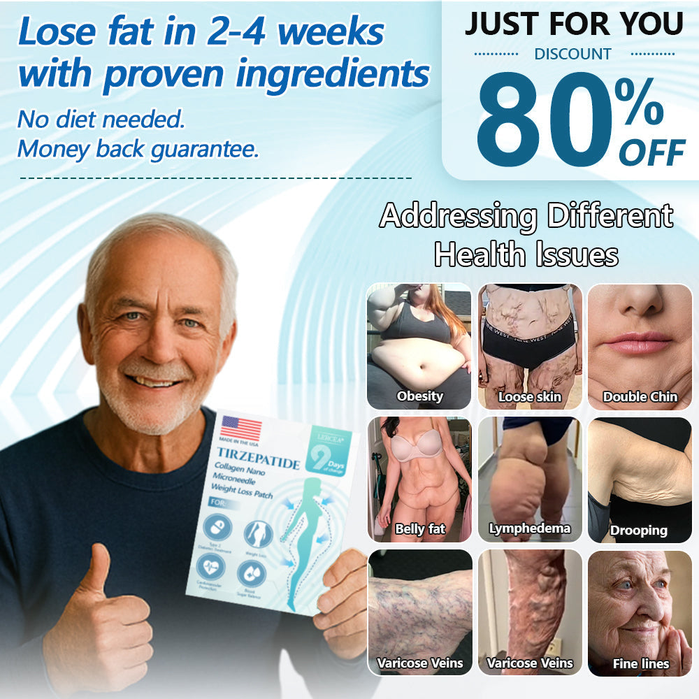 【Last Day Promotion 60% OFF🌟】🌟🌟SMGT-GLP-1 𝐓𝐢𝐫𝐳𝐞𝐩𝐚𝐭𝐢𝐝𝐞 & 𝐂𝐨𝐥𝐥𝐚𝐠𝐞𝐧 𝐍𝐚𝐧𝐨 𝐌𝐢𝐜𝐫𝐨𝐧𝐞𝐞𝐝𝐥𝐞 𝐖𝐞𝐢𝐠𝐡𝐭 𝐋𝐨𝐬𝐬 𝐏𝐚𝐭𝐜𝐡丨Targets Obesity, Loose Skin, High Blood Pressure, Diabetes, Fatty Liver, Joint Pain, Brain Fog, Low Energy, Body Aches, and More